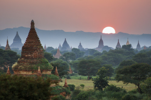 Bagan at dusk